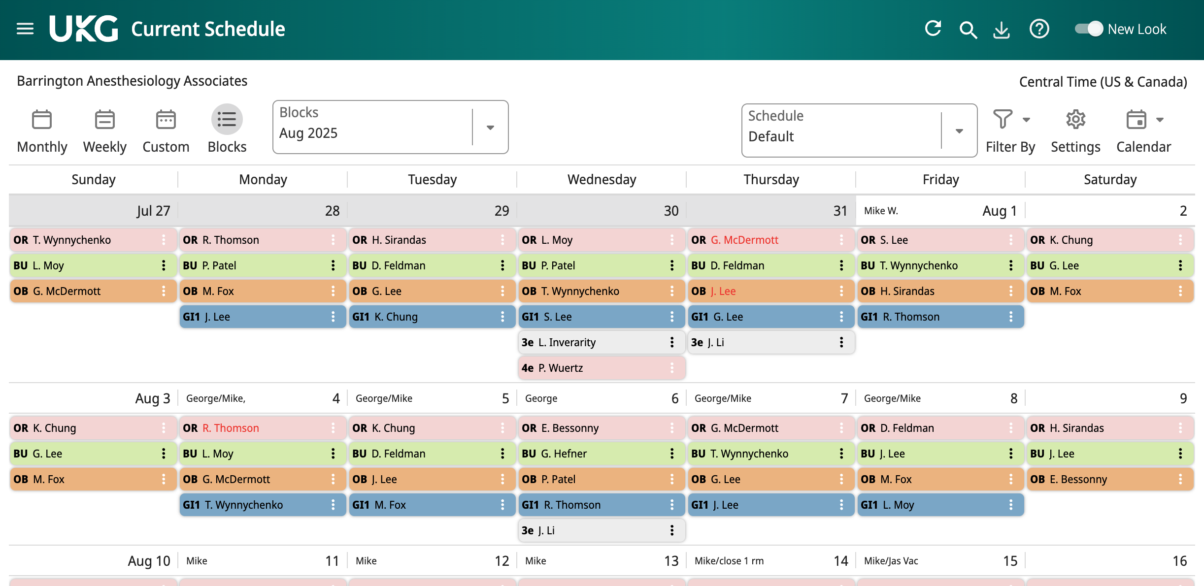 EZCall scheduling calendar